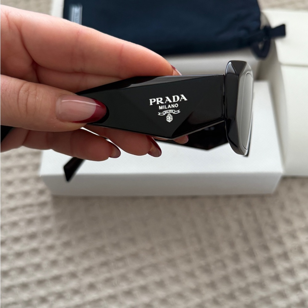 Prada Rectangular Black Sunglasses - image 3